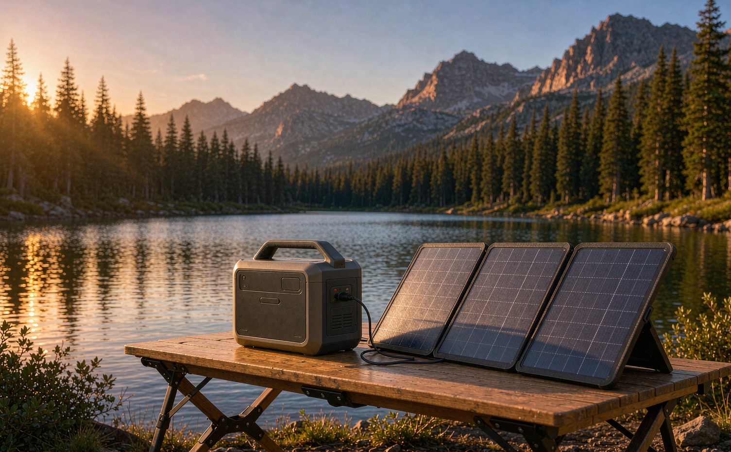 Off-grid solar camping